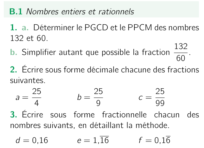 Exercice B.1